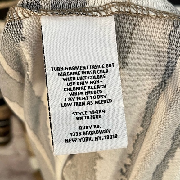 Ruby Rd Must Have Torn Stripe Dress Size XL - Picture 2 of 4